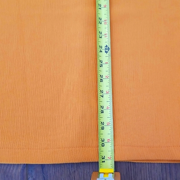 EUC Hello Molly Ruffle off the Shoulder Orange Pencil Dress Size Medium 🔥🔥🔥 - Picture 13 of 13